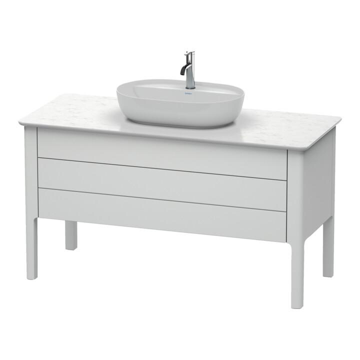 Duravit Meuble sous-lavabo Luv 133,8x57x74,3 cm, 1 tiroir, 1 porte, gris, bleu mat