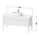 Duravit Meuble sous-lavabo Luv 133,8x57x74,3 cm, 1 tiroir, 1 porte, gris, bleu mat-5