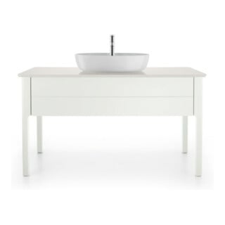 Duravit Meuble sous-lavabo Luv 133,8x57x74,3 cm, 1 tiroir, debout, blanc mat s-matt