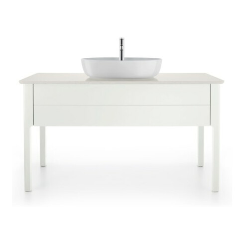 Duravit Meuble sous-lavabo Luv 133,8x57x74,3 cm, 1 tiroir, debout, blanc mat s-matt