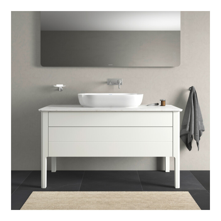 Duravit Meuble sous-lavabo Luv 133,8x57x74,3cm, 1 tiroir, 1 porte, st, blanc mat