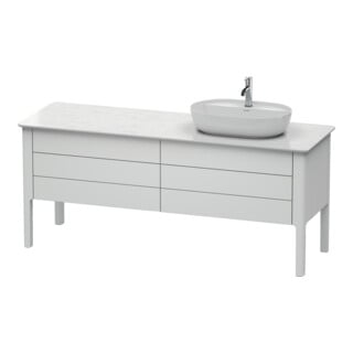 Duravit Meuble sous lavabo Luv 173,3x57 cm, 2 tiroirs, 2 portes, blanc mat s-matt