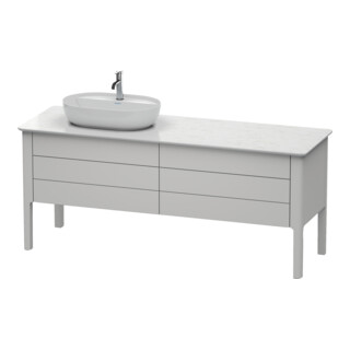 Duravit Meuble sous-lavabo Luv 173,3x57 cm, 2 tiroirs, 2 portes, gauche, sans miroir