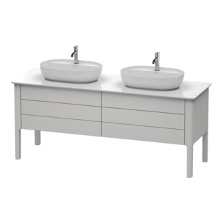 Duravit Meuble sous-lavabo Luv 173,3x57x74,3 cm, 2 tiroirs, 2 portes, blanc mat
