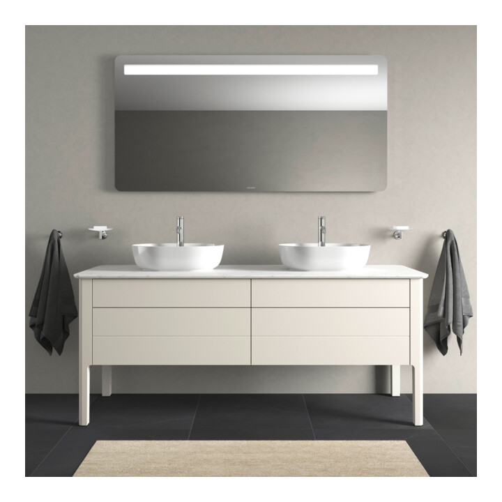 Duravit Meuble sous-lavabo Luv 173,3x57x74,3 cm, 2 tiroirs, 2 portes, blanc mat