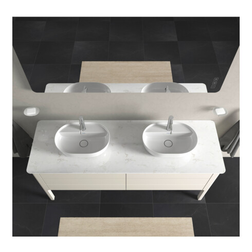 Duravit Meuble sous-lavabo Luv 173,3x57x74,3 cm, 2 tiroirs, 2 portes, blanc mat