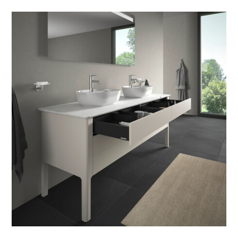 Duravit Meuble sous-lavabo Luv 173,3x57x74,3 cm, 2 tiroirs, 2 portes, blanc mat