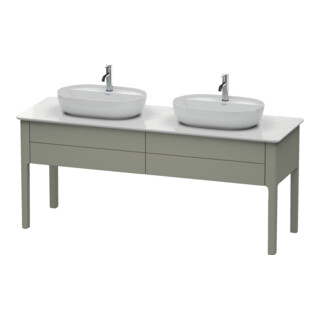 Duravit Meuble sous lavabo Luv 173,3x57x74,3 cm, 2 tiroirs, acier, acier-gris mat