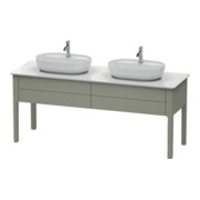 Duravit Meuble sous lavabo Luv 173,3x57x74,3 cm, 2 tiroirs, acier, acier-gris mat-1