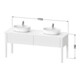 Duravit Meuble sous lavabo Luv 173,3x57x74,3 cm, 2 tiroirs, acier, acier-gris mat
