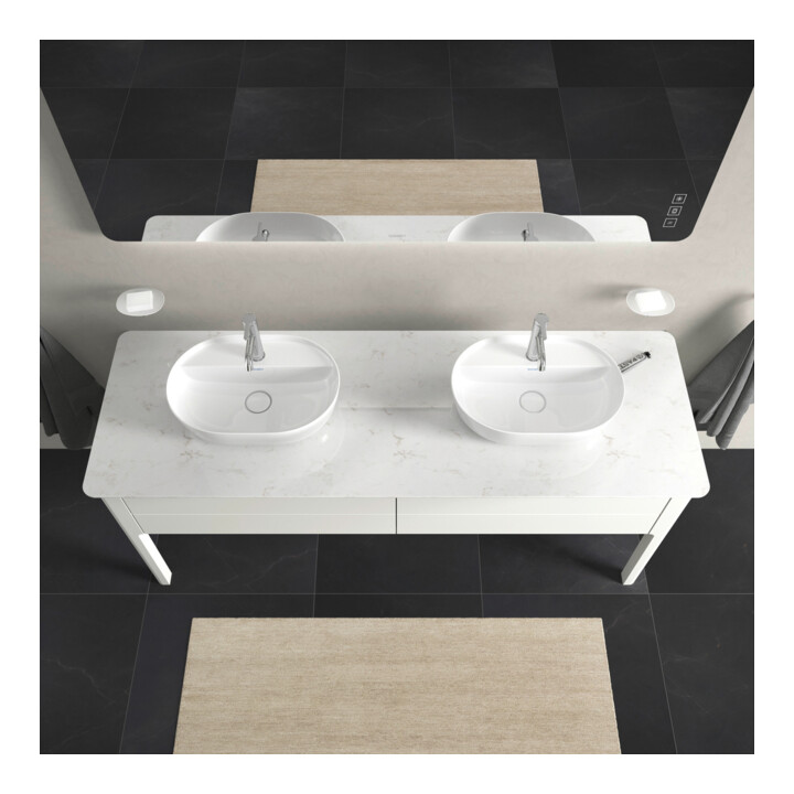 Duravit Meuble sous lavabo Luv 173,3x57x74,3 cm, 2 tiroirs, debout, blanc mat s-matt