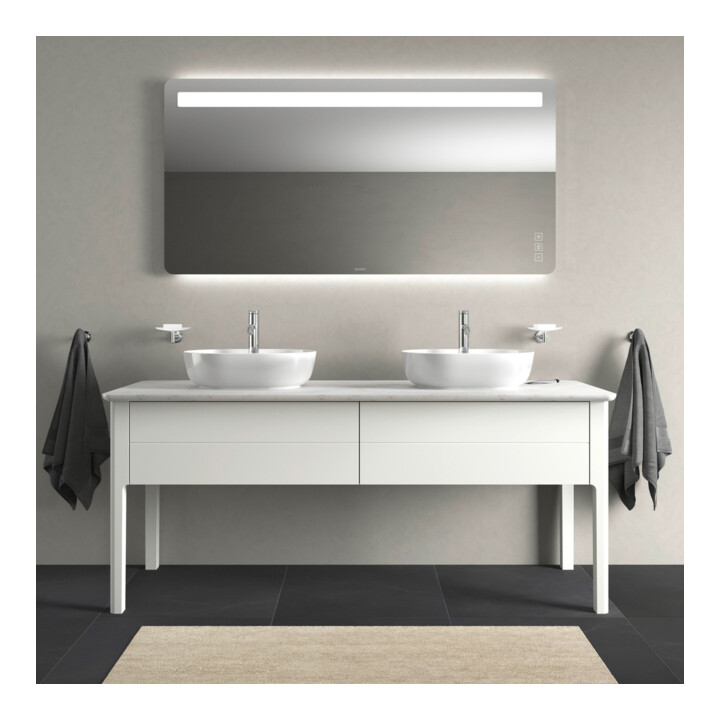 Duravit Meuble sous lavabo Luv 173,3x57x74,3 cm, 2 tiroirs, debout, blanc mat s-matt