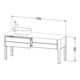 Duravit Meuble sous lavabo Luv 173,3x57x74,3 cm, 2 tiroirs, gauche, gris mat