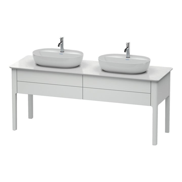 Duravit Meuble sous lavabo Luv 173,3x57x74,3 cm, 2 tiroirs, st, bleu mat s-matt