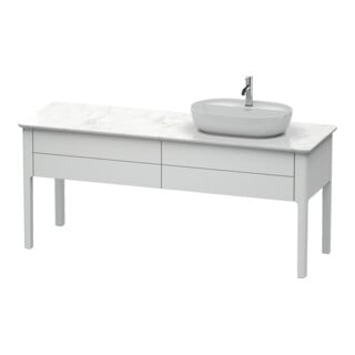 Duravit Meuble sous lavabo Luv 173,3x57x74,3 cm, 2 tiroirs, st, droite, blanc mat s-matt