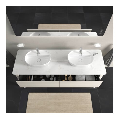 Duravit Meuble sous-lavabo Luv 173,3x57x74,3 cm, 2 tiroirs, st, No we s-mat