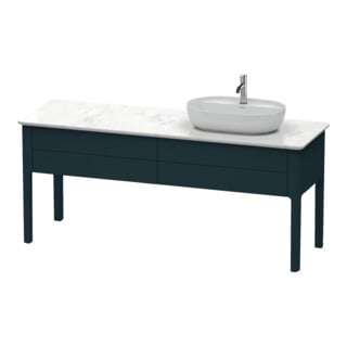 Duravit Meuble sous lavabo Luv 173,3x57x74,3 cm, 2 tiroirs, st, R, bleu satin mat