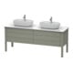 Duravit Meuble sous lavabo Luv 173,3x57x74,3cm, 2 tiroirs, 2 portes, blanc, brillant mat-1