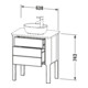 Duravit Meuble sous lavabo Luv 63,8x45x74,3 cm, 1 tiroir, 1 porte, st, No w m-5