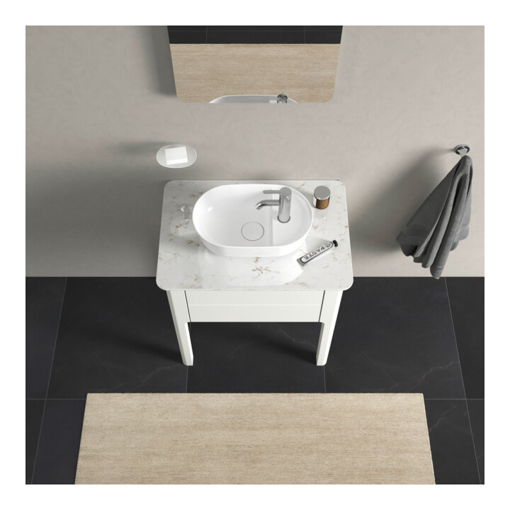 Duravit Meuble sous lavabo Luv 63,8x45x74,3 cm, 1 tiroir, debout, blanc mat s-matt