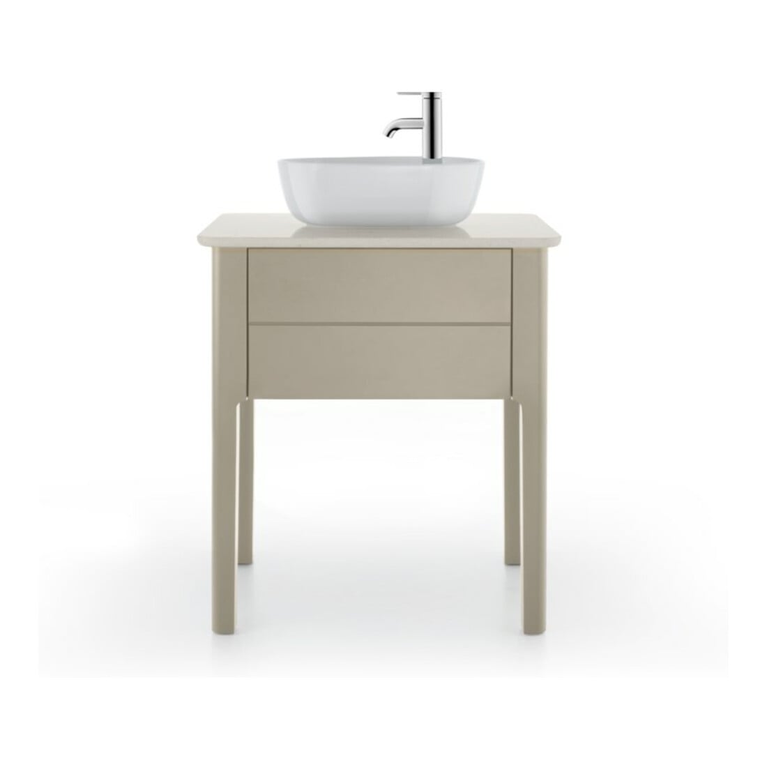 Duravit Meuble sous lavabo Luv 63,8x45x74,3 cm, 1 tiroir, debout, Taupe mat