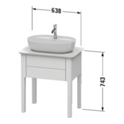 Duravit Meuble sous lavabo Luv 63,8x45x74,3 cm, 1 tiroir, st, st-gr s-mat-4