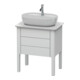 Duravit Meuble sous lavabo Luv 63,8x45x74,3cm, 1 tiroir, 1 porte, blanc mat-1