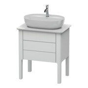 Duravit Meuble sous lavabo Luv 63,8x45x74,3cm, 1 tiroir, 1 porte, blanc mat