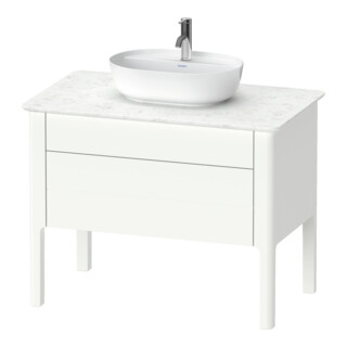 Duravit Meuble sous-lavabo Luv 93,8x57x74,3 cm, 1 tiroir, 1 porte, blanc mat