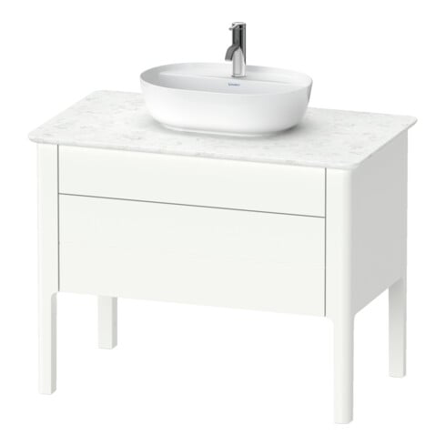Duravit Meuble sous-lavabo Luv 93,8x57x74,3 cm, 1 tiroir, 1 porte, blanc mat