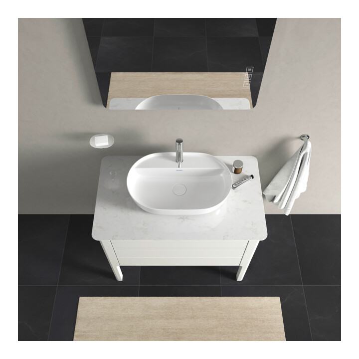 Duravit Meuble sous-lavabo Luv 93,8x57x74,3 cm, 1 tiroir, 1 porte, blanc mat