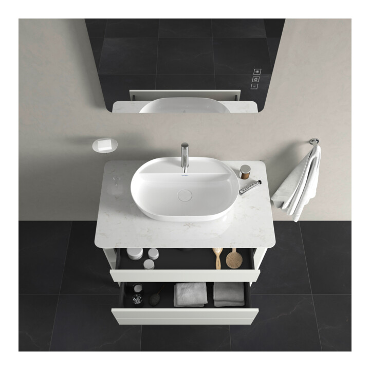 Duravit Meuble sous-lavabo Luv 93,8x57x74,3 cm, 1 tiroir, 1 porte, blanc mat