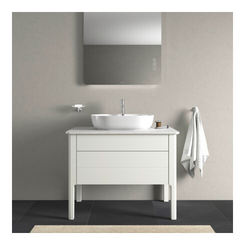 Duravit Meuble sous-lavabo Luv 93,8x57x74,3 cm, 1 tiroir, 1 porte, blanc mat