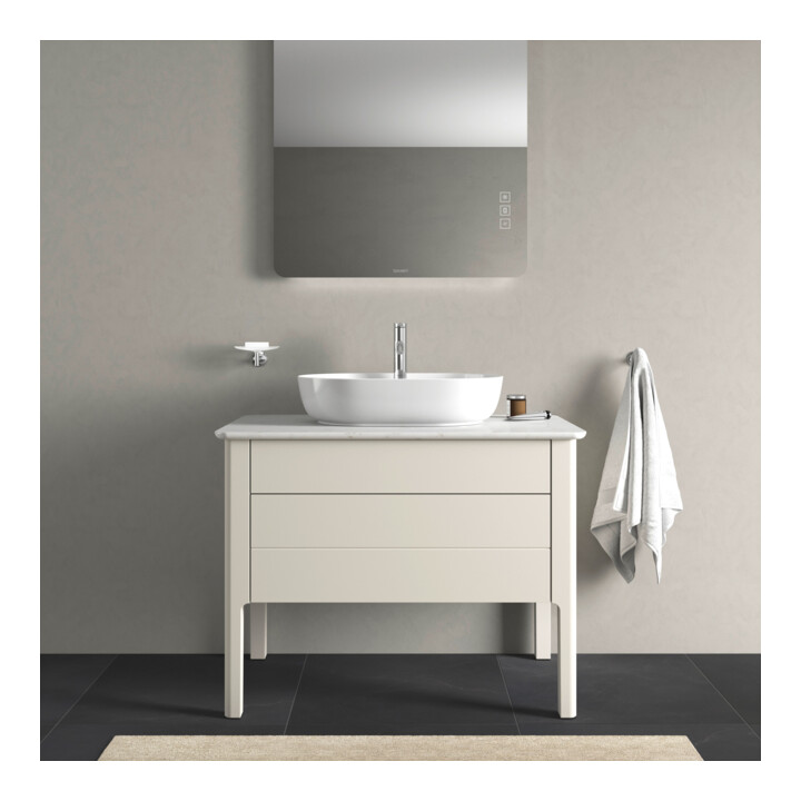Duravit Meuble sous lavabo Luv 93,8x57x74,3cm, 1 tiroir, 1 porte, st, No w m