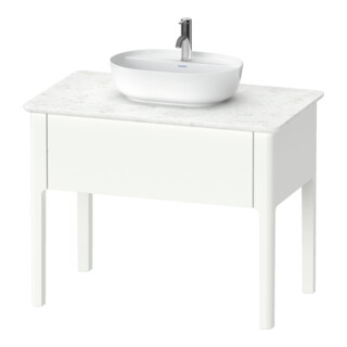 Duravit Meuble sous lavabo Luv 93,8x57x74,3cm, 1 tiroir, debout, blanc mat s-matt