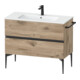 Duravit Meuble sous-lavabo mural Sivida 101x59,1x47,7 cm, 2 tiroirs, E marbre, G noir-1