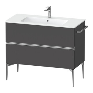 Duravit Meuble sous-lavabo mural Sivida 101x59,1x47,7 cm, 2 tiroirs, gris m, G chr