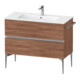 Duravit Meuble sous lavabo mural Sivida 101x59,1x47,7 cm, 2 tiroirs, N N, gris chromé-1