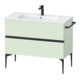 Duravit Meuble sous lavabo mural Sivida 101x59,1x47,7 cm, 2 tiroirs, vert m, G sw-1