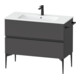 Duravit Meuble sous-lavabo mural Sivida 101x59,1x47,7cm, 2 tiroirs, gris m, Gr. sw-1