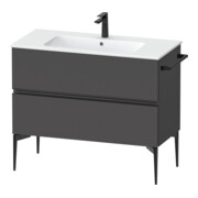 Duravit Meuble sous-lavabo mural Sivida 101x59,1x47,7cm, 2 tiroirs, gris m, Gr. sw
