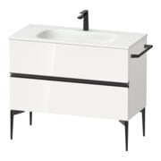 Duravit Meuble sous-lavabo mural Sivida 101x59,2x47,7 cm, 2 tiroirs, blanc brillant, taille S