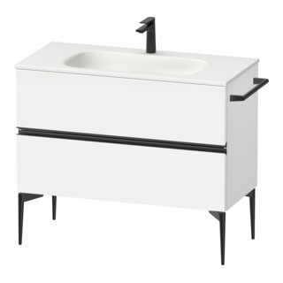 Duravit Meuble sous-lavabo mural Sivida 101x59,2x47,7 cm, 2 tiroirs, blanc mat, taille sw