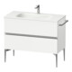 Duravit Meuble sous lavabo mural Sivida 101x59,2x47,7cm, 2 tiroirs, blanc mat, grand chrome-1