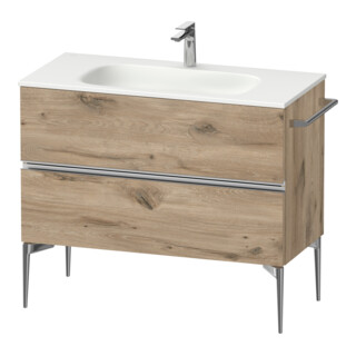 Duravit Meuble sous lavabo mural Sivida 101x59,2x47,7cm, 2 tiroirs, E Marm, G chr