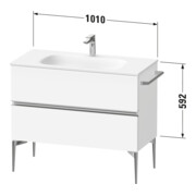 Duravit Meuble sous lavabo mural Sivida 101x59,2x47,7cm, 2 tiroirs, E Marm, G chr-3
