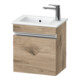 Duravit Meuble sous-lavabo mural Sivida 40x44,3x28,7 cm, D., droite, blanc œuf, chrome-1