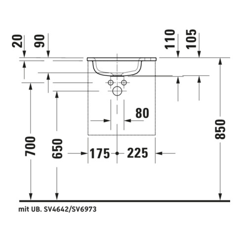 Duravit Meuble sous-lavabo mural Sivida 40x44,3x28,7 cm, P, D, graphite mat, Gr. chr