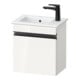 Duravit Meuble sous-lavabo mural Sivida 40x44,3x28,7 cm, porte, gauche, blanc brillant, taille noire-1