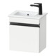 Duravit Meuble sous-lavabo mural Sivida 40x44,3x28,7 cm, porte, gauche, blanc mat, gris anthracite-1